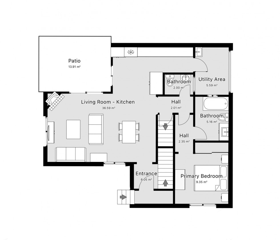 Floorplan for Los Naranjos II-3, Los Naranjos