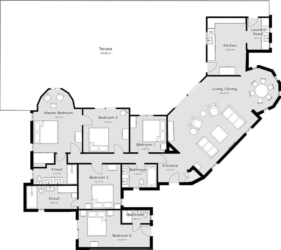 Floorplan for Villa 194, Private Villa with pool