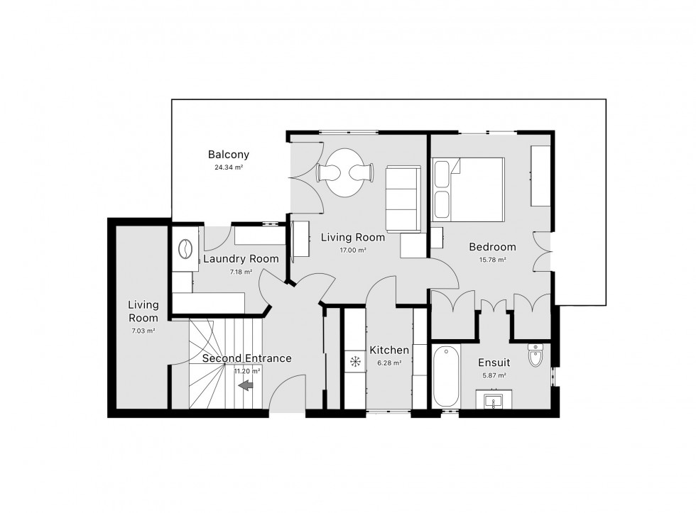Floorplan for villa 188B, Private villa with pool