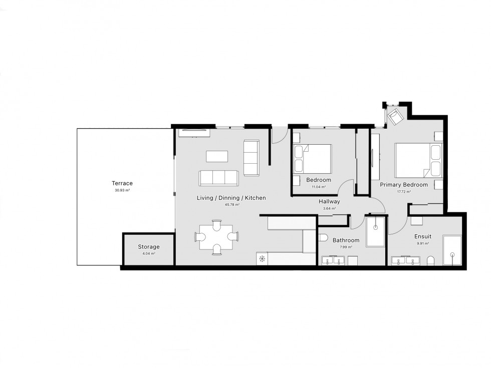 Floorplan for Los Olivos 8G, Los Olivos