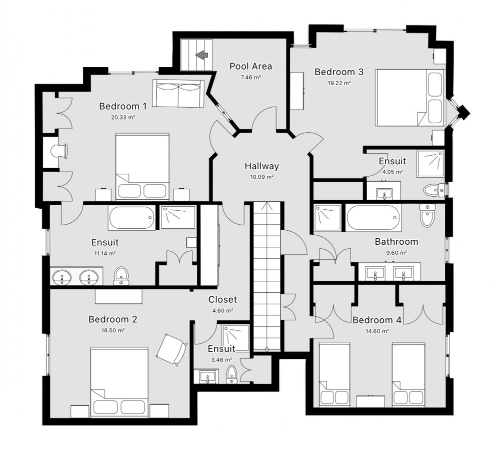 Floorplan for View Point 9, Private Villa with pool