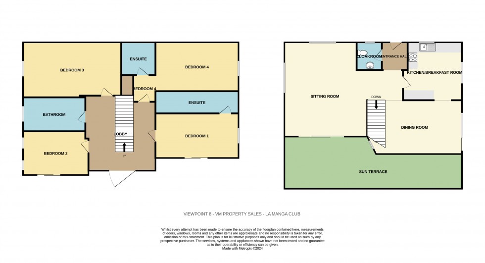 Floorplan for La Manga Club, Spain, Cartagena