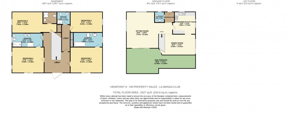 Floorplan for Viewpoint 8, Private Villa with pool