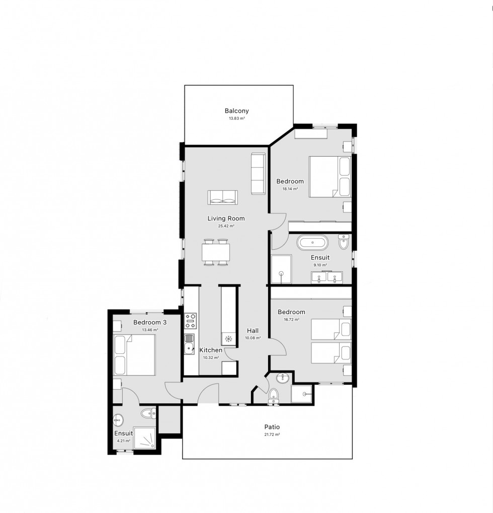 Floorplan for Las Palmeras 1, Las Palmeras